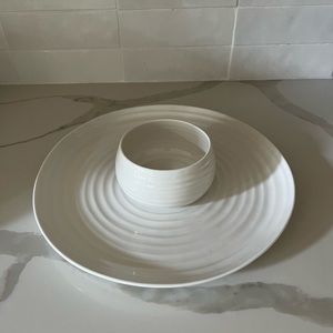 Sophie Conran for Portmeirion Dipping Dish and Platter Chip and Dip Set New